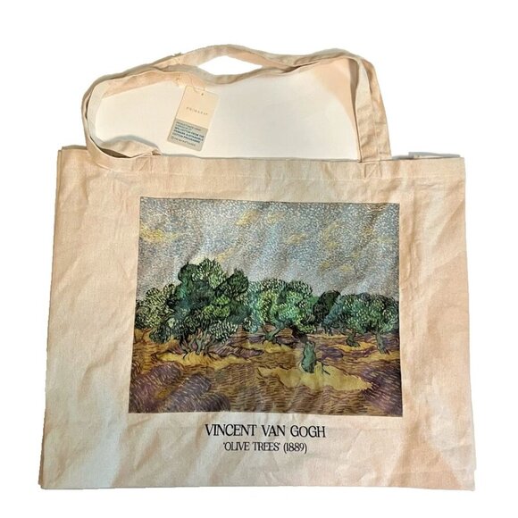 NEW Vincent Van Gogh The Olive Trees Large Canvas Art Shopping Tote Book Bag - Picture 1 of 3